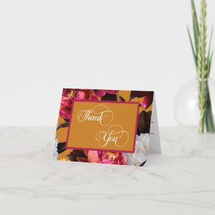 Eleganter RSVP für Rosa Flora und Gold Islamische Dankeskarte