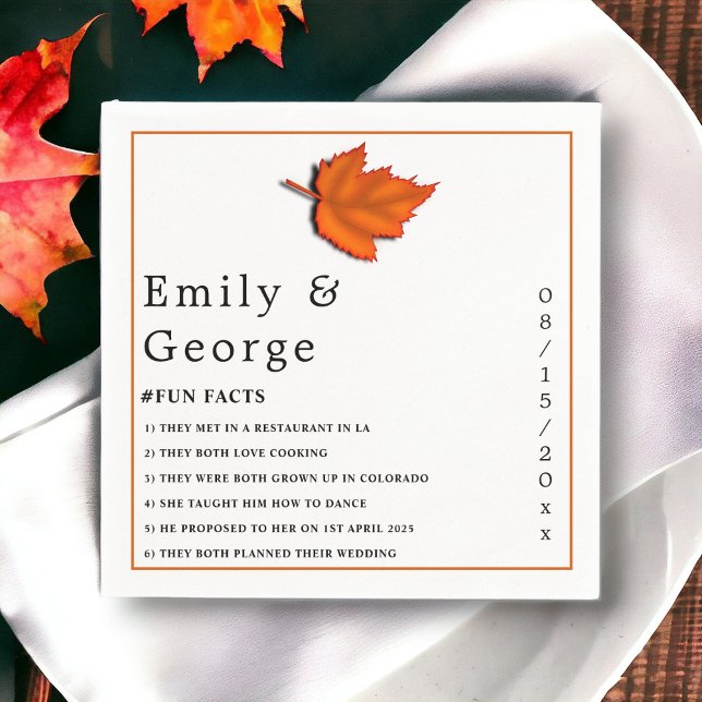 Eleganter rustikaler Herbst hinterlässt schicke Ho Serviette (Von Creator hochgeladen)