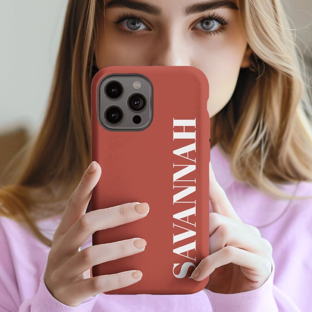 Eleganter rustikaler personalisierter Name Case-Mate iPhone Hülle (Von Creator hochgeladen)