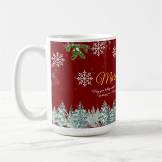 Eleganter Rustikaler Stil Gold Frohe Weihnachten Kaffeetasse