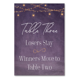 Eleganter Rustikaler Tee Beleuchtung Lila Bunco Dr Tischnummer