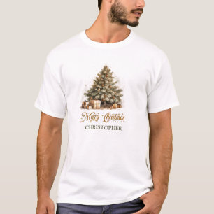 Eleganter rustikaler Terracotta Salbei Weihnachtsb T-Shirt