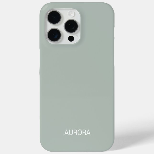 Eleganter Sage Green Personalisiert Name - Case-Mate iPhone Hülle (Rückseite)
