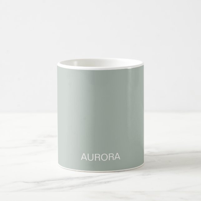 Eleganter Sage Green Personalisiert Name - Kaffeetasse (Mittel)