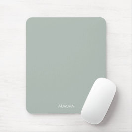 Eleganter Sage Green Personalisiert Name - Mousepad