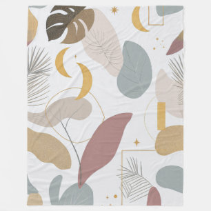 Eleganter Salbei & Rosafarben abstrakter botanisch Fleecedecke
