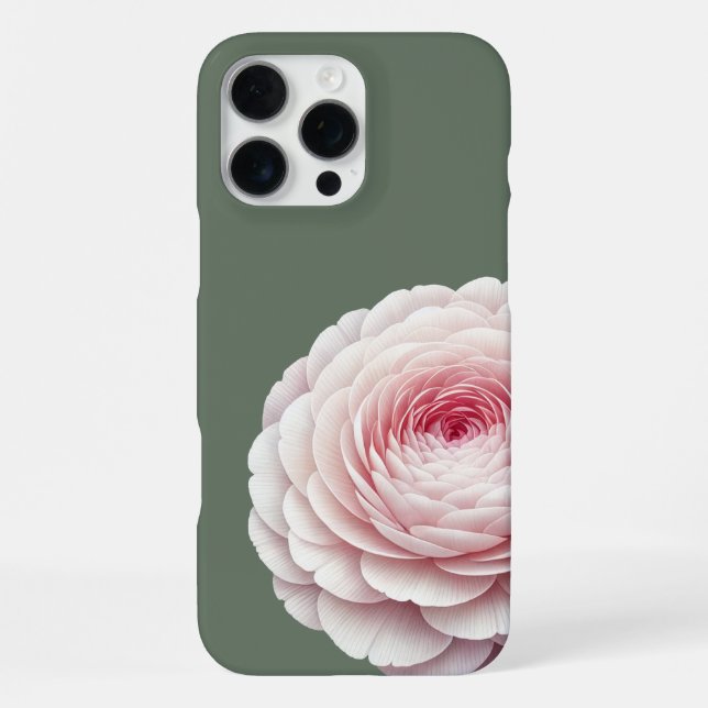 Eleganter Salbeigrüner Rosa Blumenstrauß iPhone 16 Pro Max Hülle (Rückseite)