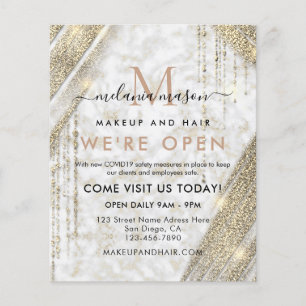 Eleganter Salon Grand Opening Flyer