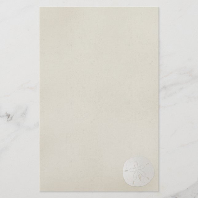 Eleganter Sand-Dollar stationäre 2 Briefpapier (Vorderseite)