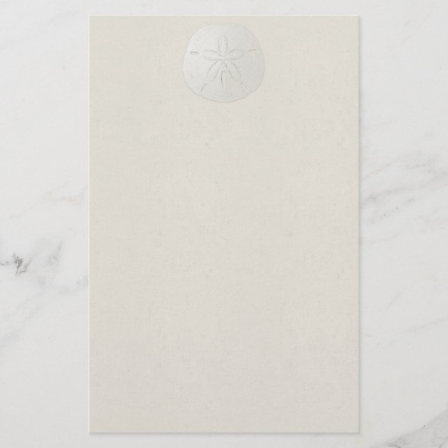 Eleganter Sand-Dollar stationäres 1 Briefpapier (Vorderseite)