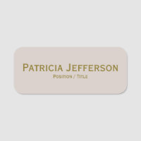 Eleganter Sand Gray & Gold Text: Moderner Beruflic