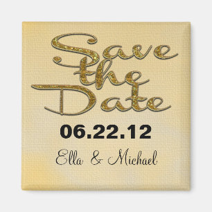 Eleganter Save the Date Frühlings-Magnet Magnet