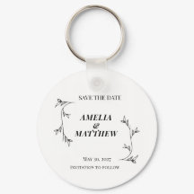 Eleganter Save-the-Date-Schlüsselanhänger, Minimal
