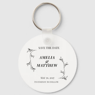 Eleganter Save-the-Date-Schlüsselanhänger, Minimal Schlüsselanhänger
