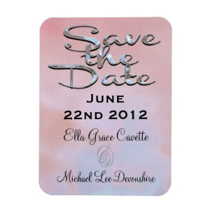 Eleganter Save the Date Sommer Magnet