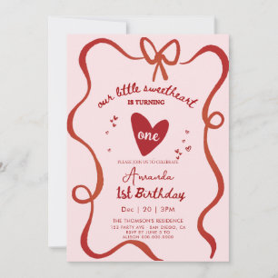 Eleganter Schatz Valentinstag Handgezeichneter Geb Einladung