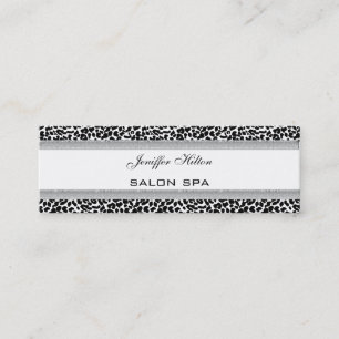 Eleganter schicker Luxus zeitgenössischer Leoparde Mini Visitenkarte