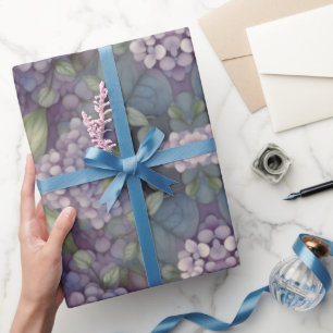 Eleganter, schicker, staubiger, lila Boho-Wasserfa Geschenkpapier