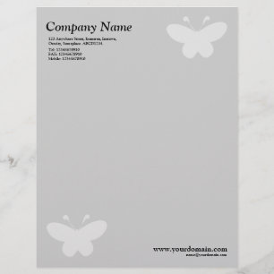 Eleganter Schmetterling - Hellgrau Briefkopf