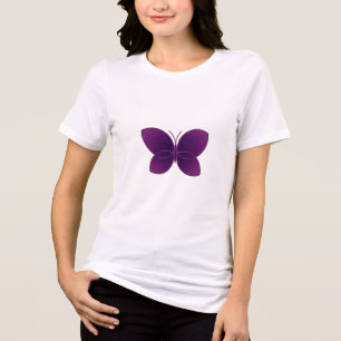 Eleganter Schmetterling in geometrischer Harmonie Tri-Blend Shirt