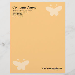 Eleganter Schmetterling - Light Orange Briefkopf