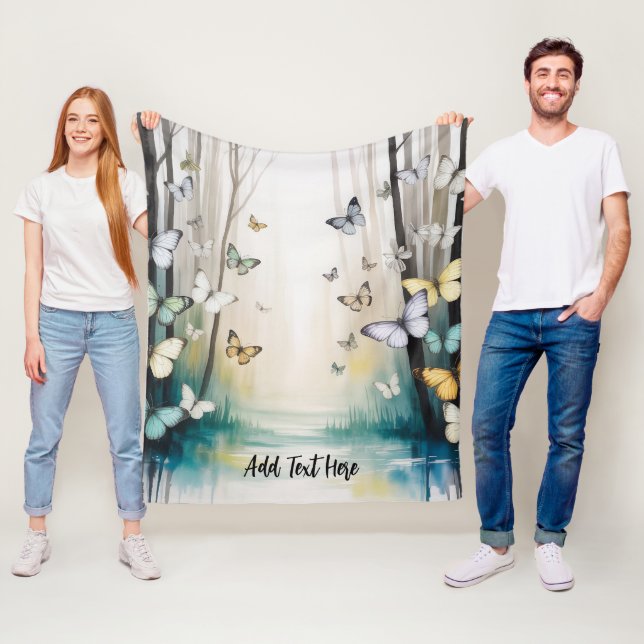 Eleganter Schmetterling Personalisiert Fleecedecke (Beispiel)