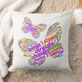 Eleganter Schmetterling-Tag Cloud Kissen