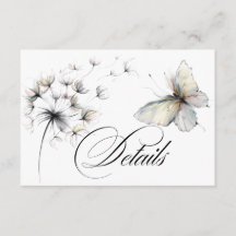 Eleganter Schmetterling und Löwenzahn Pastelltinte