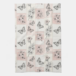 Eleganter Schmetterlingsblüten-Entwurf (8) Geschirrtuch