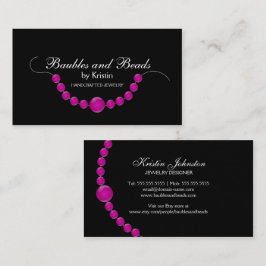 Eleganter Schmuck und Perlen Visitenkarte