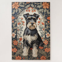 Eleganter Schnauzer William Morris inspiriert flor