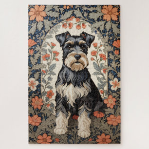 Eleganter Schnauzer William Morris inspiriert flor
