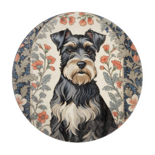 Eleganter Schnauzer William Morris inspiriert flor Schneidebrett