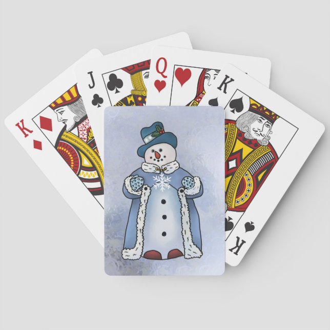 Eleganter Schneemann Spielkarten (Rückseite)