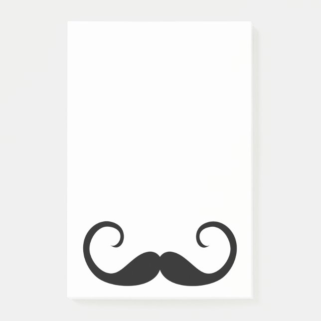 Eleganter Schnurrbart Post-it Klebezettel (Vorderseite)