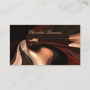 Eleganter Schokoladen-Swirls-Creme-Braun-Profil Visitenkarte