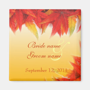 Eleganter, schöner Herbst-Hochzeitsmagnet zum Spei Magnet