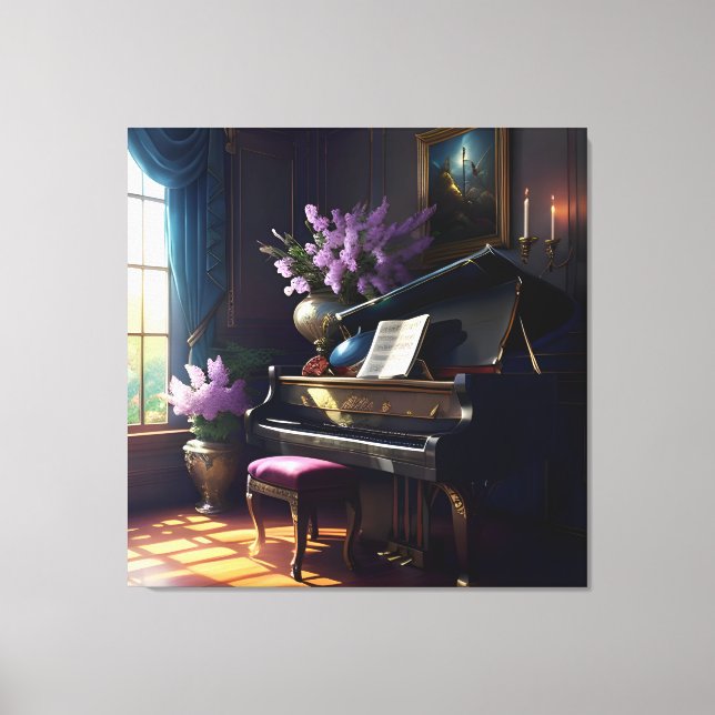 Eleganter schöner Pianobaum 6 Leinwanddruck (Vorderseite)