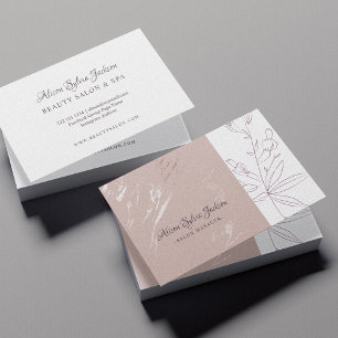 Eleganter Schönheitssalon für Schwarz und Weiß Visitenkarte