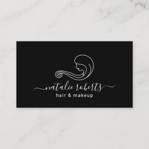 Eleganter Schönheitssymbole Hair Stylist Makeup Ar Visitenkarte