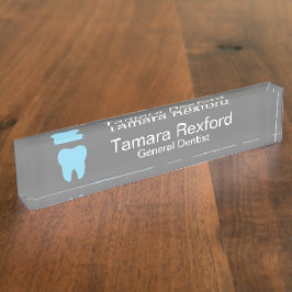 Eleganter Schreibtisch für Gray Dental Office Namensplakette