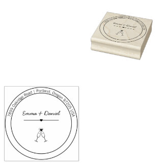 Eleganter Schrift Hochzeits Rücksendeadress Stempe Gummistempel