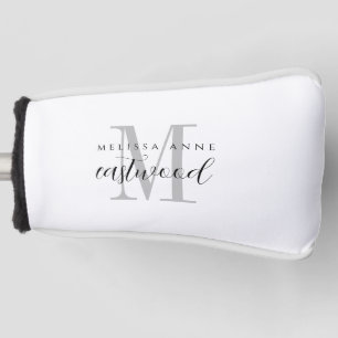 Eleganter Schriftname Monogramm Golf Headcover