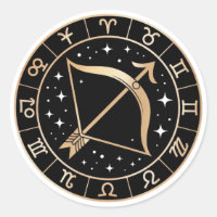 Eleganter Schütze-Zodiak Gold Schwarz