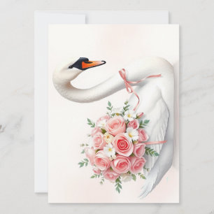 Eleganter Schwan mit Rosen Ankündigung