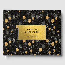 Eleganter Schwarz & Gold-Ballons-Sake