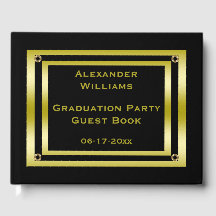 Eleganter Schwarz-Gold-Gerahmter Abschluss