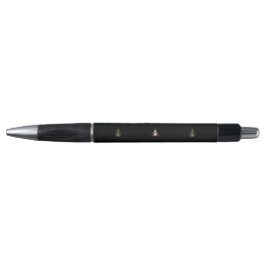 Eleganter Schwarz-Silber-Pen mit Goldakzenten Kugelschreiber