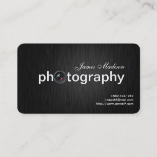 Eleganter Schwarz-und Goldberuflicher Fotograf Visitenkarte