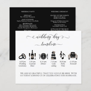 Eleganter Schwarz-Weiß-Hochzeitstag, Programm